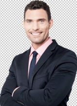 Successful businessman with folded arms